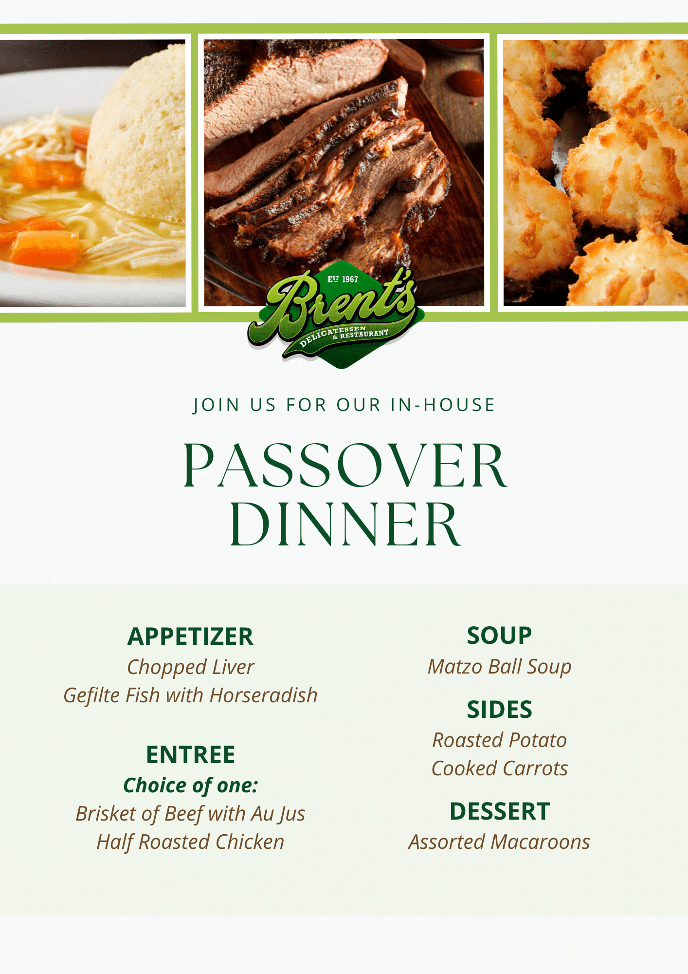 Celebrate Passover with Brent's Deli