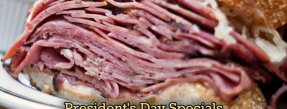 Brent's Deli President's Day Black Pastrami Reuben Northridge Westlake Village Los Angeles restaurant delicatessen food specials