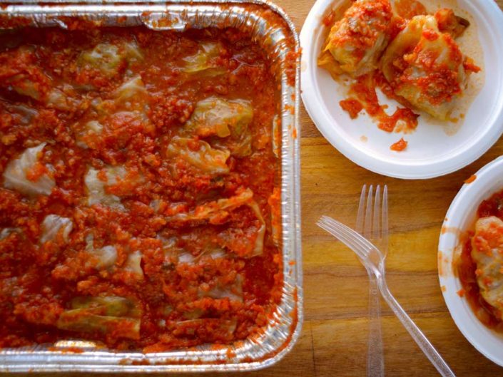 Enjoy Mini Stuffed Cabbage Food at Brent's Deli Restaurant